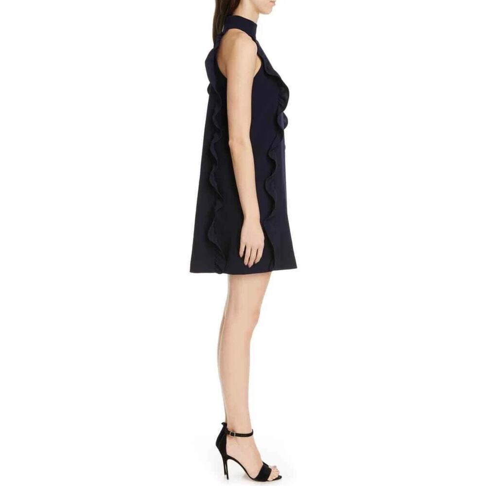 NWT Ted Baker Torriya Navy Blue Ruffle Halterneck Dress Tunic Sz 4 Sleeveless - Picture 12 of 13